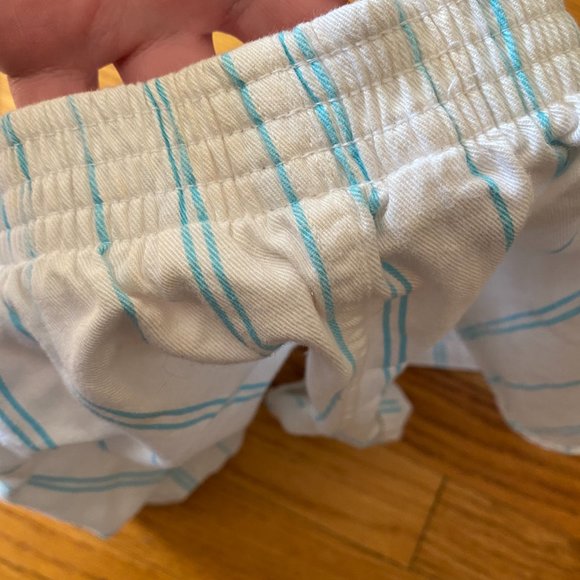 Shorts, Teal & White Striped, Vintage Gap Sport - Picture 6 of 7